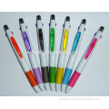 3 color ball pen with stylus,3 in 1 color pen with touch